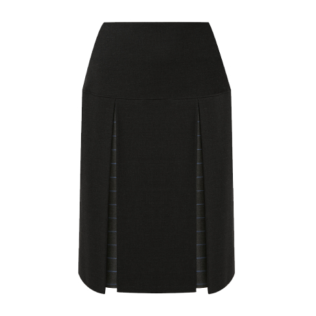 Inverted check pleat skirt